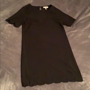 Black scallop dress size small